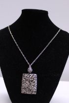 A 925 silver chain and large pendant 24g