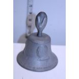 A WW2 victory bell, cast from metal of shot down German aircraft