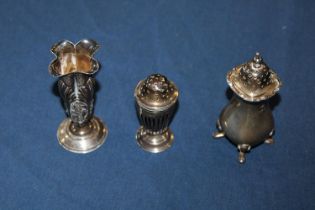 Three pieces of antique hallmarked silver
