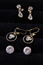 A selection of 9ct gold earrings
