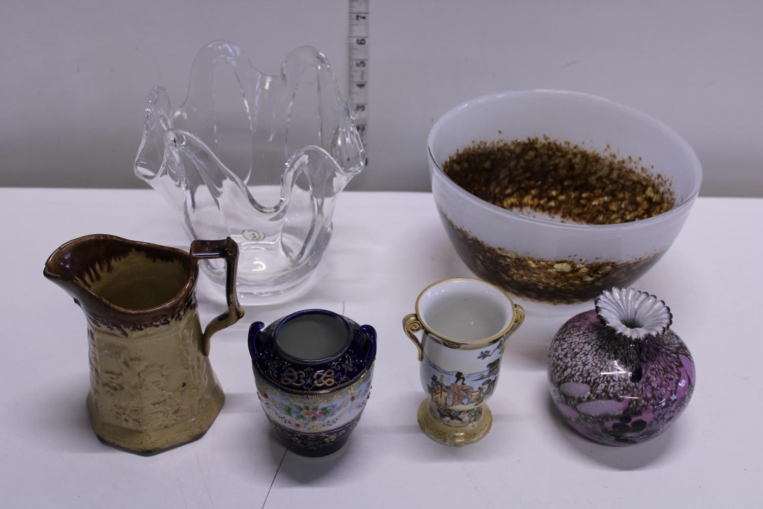 A selection of assorted vintage glassware and ceramics Shipping unavailable
