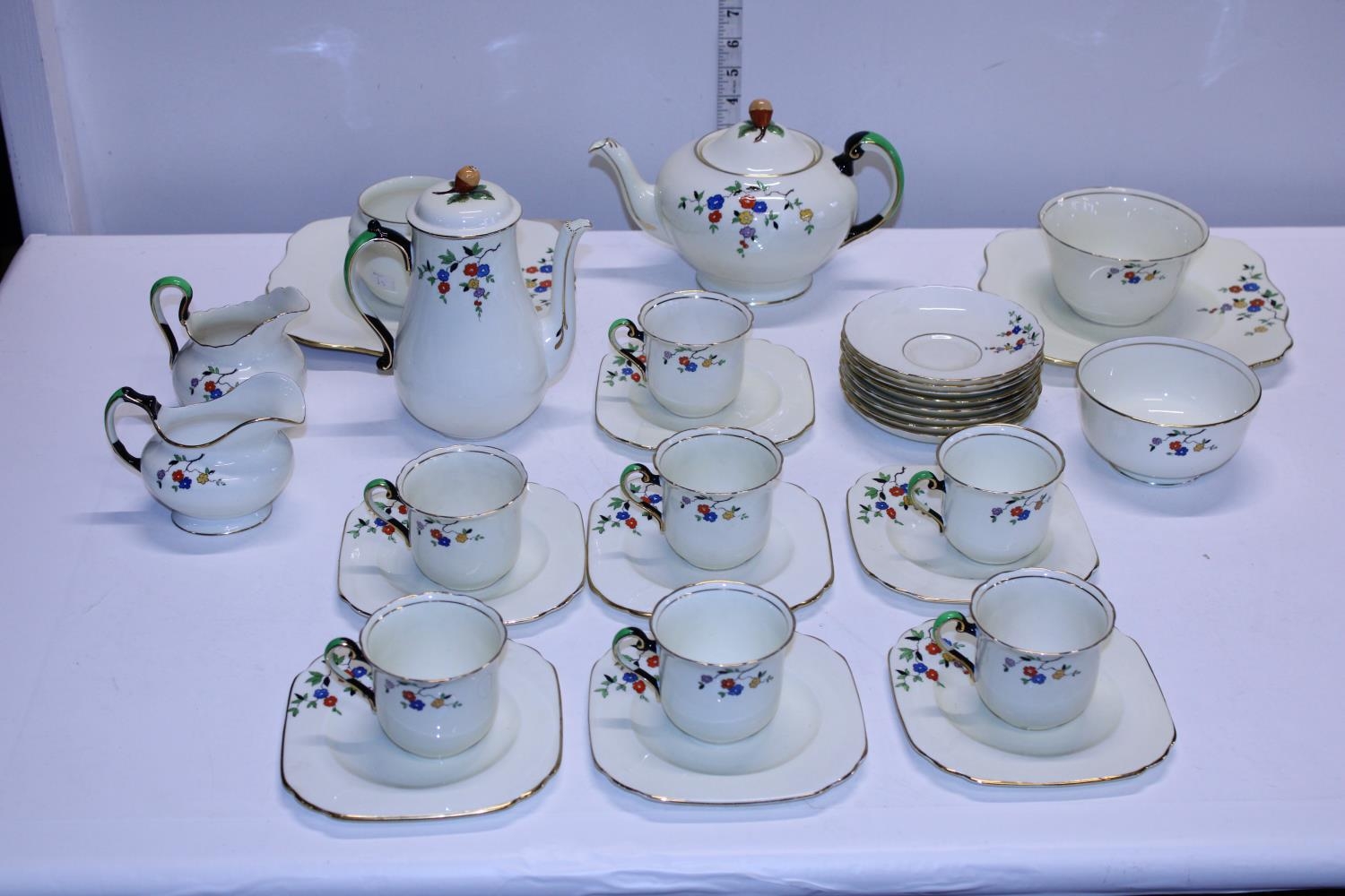 A vintage Edwardian Tuscan ware bone china tea service Shipping unavailable
