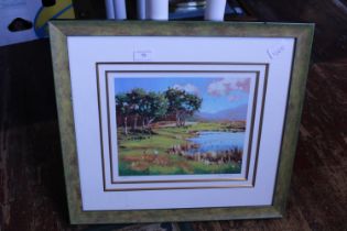 A framed limited edition print by Ed Hunter 11/450 Shipping unavailable