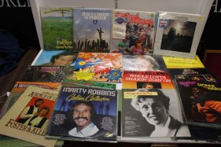 A selection of mixed genre LP records