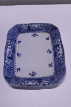 A antique blue and white porcelain tray Shipping unavailable