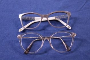 A pair of Tiffany & Co and Versace glasses frames (no lenses)