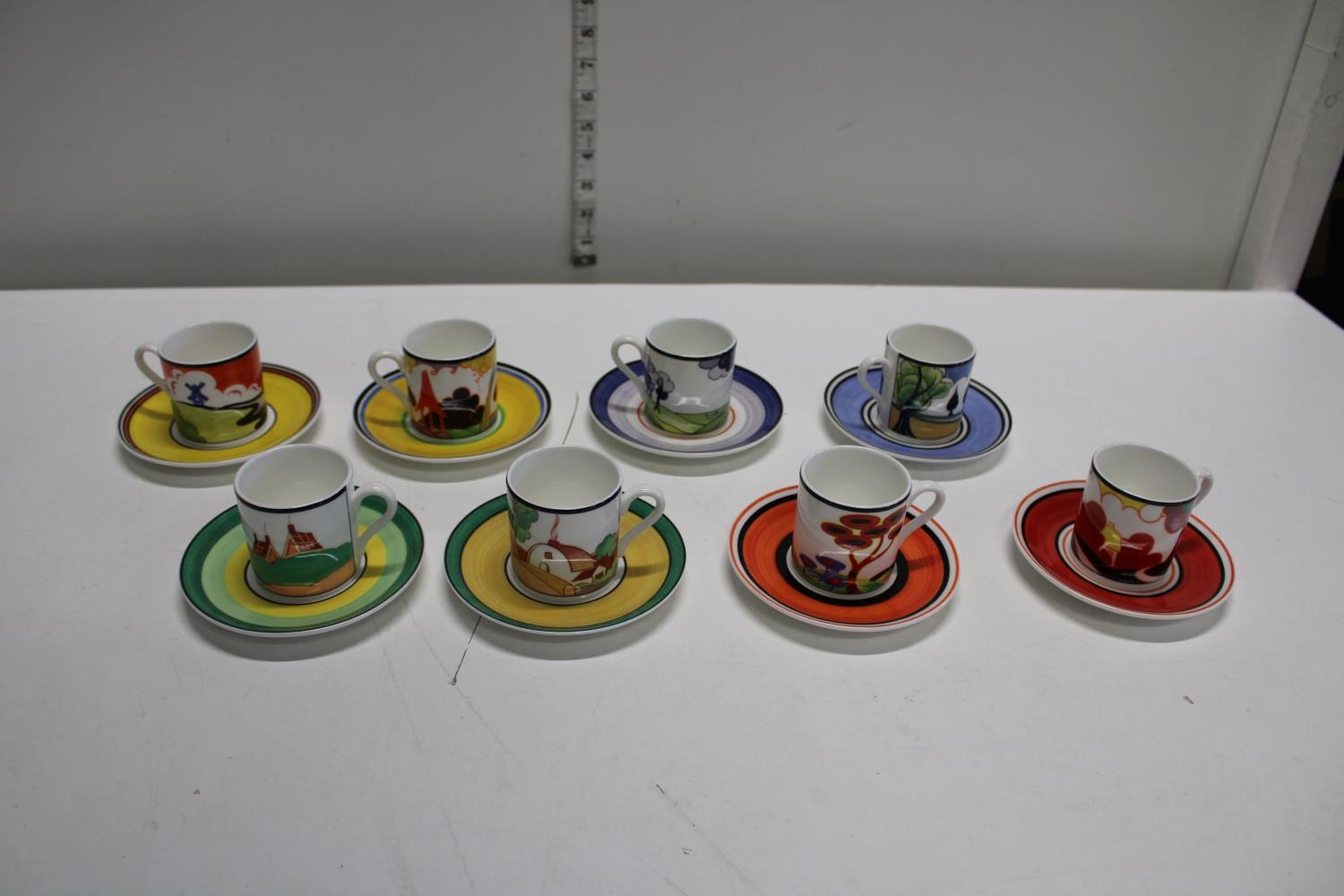 A limited edition Wedgewood Coffee can and saucer set in appreciation of Clarice Cliff entitled ' - Image 2 of 2