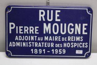 A original French enamelled street sign 50x30cm, shipping unavailable