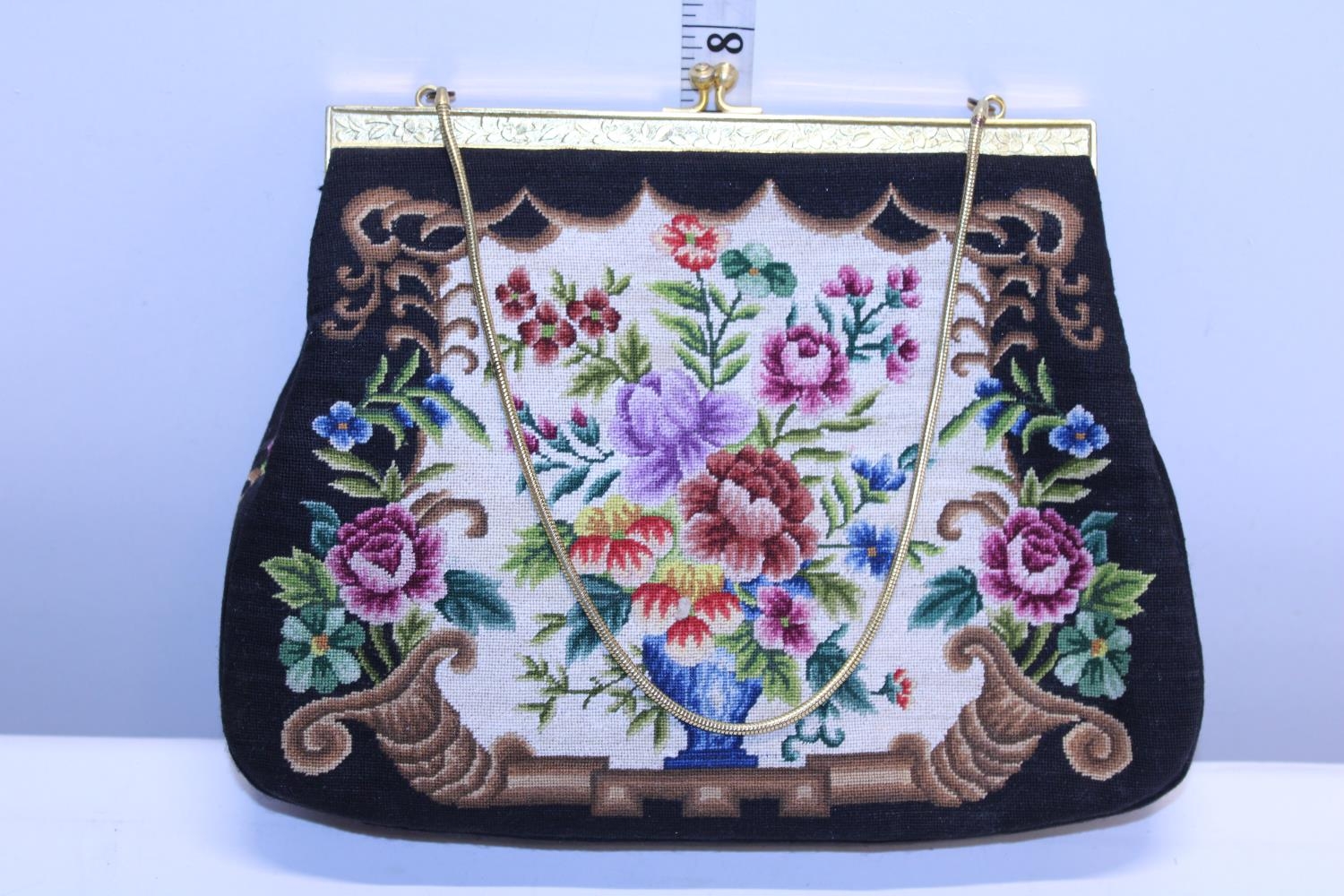 A Petit Point tapestry bag