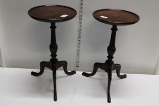 A pair of mid Victorian mahogany wine tables, shipping unavailable