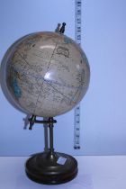 A vintage world globe by Crams Imperial