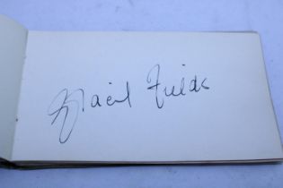 A Edwardian period autograph album with various signatures from silver screen stars, actors and