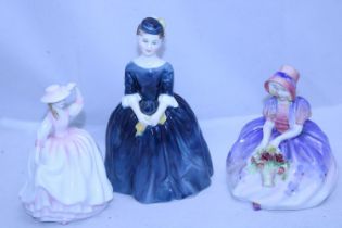 Three small Royal Doulton figurines