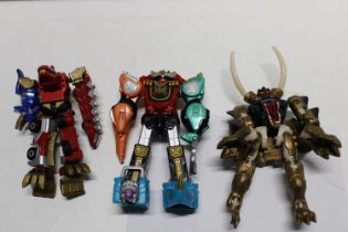Three Bandai transformers figures a/f