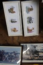 Four assorted pieces of framed art work, shipping unavailable