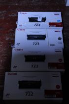 Four new boxed Canon 732 ink cartridges