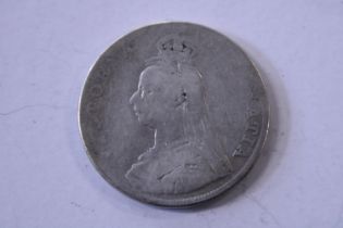 A 1887 silver British coin