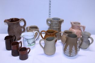 A job lot of assorted antique jugs etc, shipping unavailable