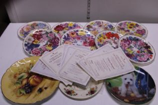 A selection of Royal Albert collectors plates with certs