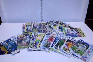 A selection of Leeds United Football programmes, home & away