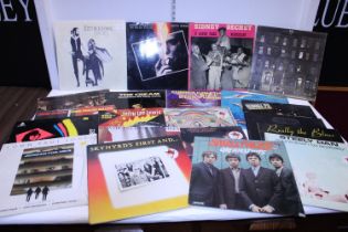 Twenty one assorted LP records including Led Zepplin, David Bowie etc