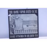 A vintage advertising print on board 'The Home Vapour Bath Company', shipping unavailable
