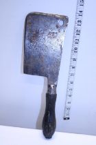 A antique meat cleaver