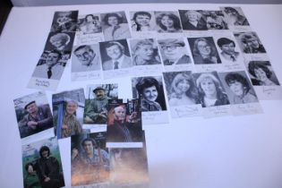 A job lot of assorted signed Coronation Street & Emmerdale photos