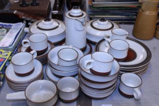 A large comprehensive vintage Denby dinner service. Shipping not available.