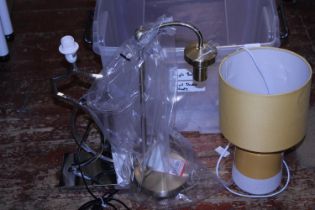 Three assorted new table lamps (untested) Shipping not available.