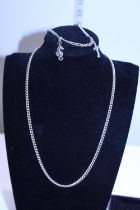 A 925 silver necklace and bracelet