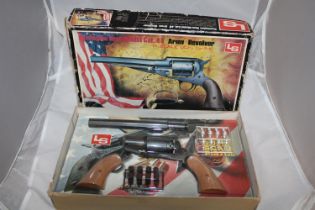 A boxed as new LS Remington army revolver model
