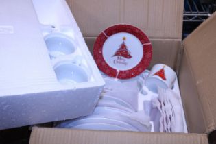 A new boxed Christmas themed dinner service
