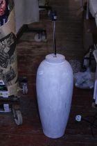 A large ceramic floor lamp (unchecked). shipping unavailable