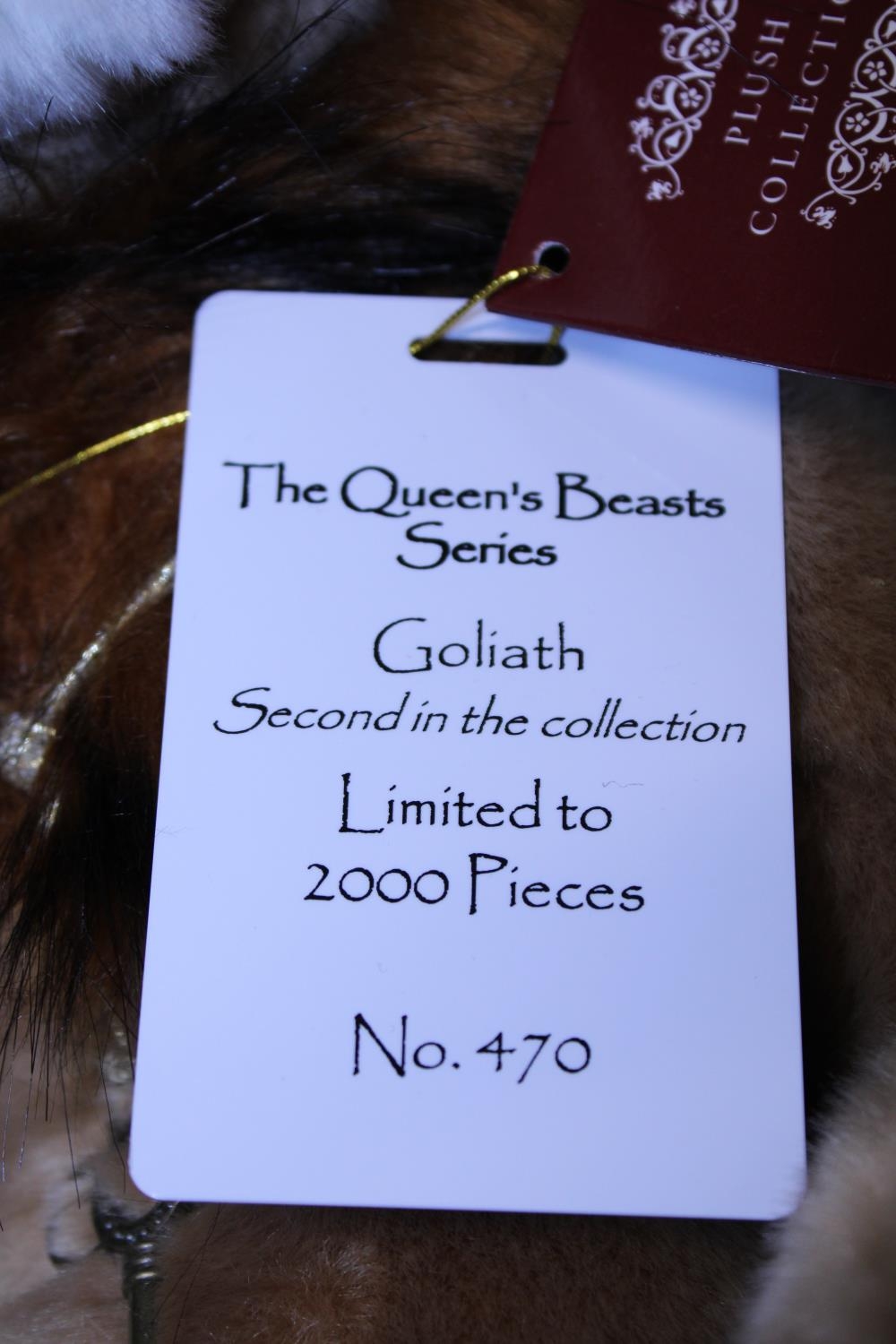 A limited edition Charlie Bear 'The Queen' Beast Series entitled Goliath - Image 4 of 4