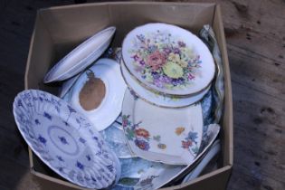 A box full of assorted collectors plates etc , shipping unavailable