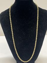 A 9ct gold rope twist necklace 8.37g