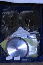 A job lot of assorted new drill bits and cutting blades