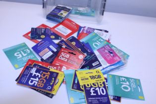 A large job lot of new sim cards