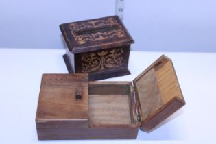 Two antique treen items
