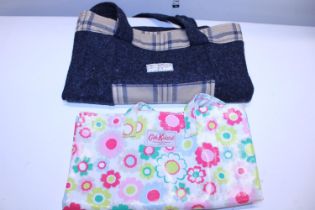 A Harris Tweed bag and a Cath Kidston bag