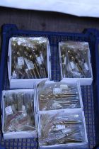 A tray full of assorted new drill bits
