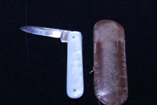 A small MOP handled pen knife by Harrison Brothers and Howson