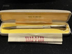 A hallmarked silver Yard O Led propelling pencil