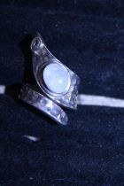 A 925 silver and moonstone ring