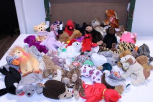 A large quantity of collectible TY Beanie bears