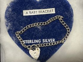 A Sterling silver baby bracelet