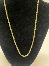 A 9ct gold rope necklace 5.74g