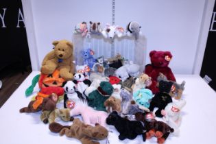 A large quantity of collectible TY Beanie bears