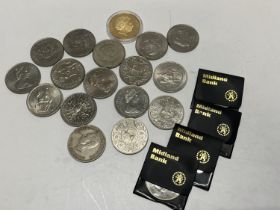 A job lot of commemorative crowns and other coins